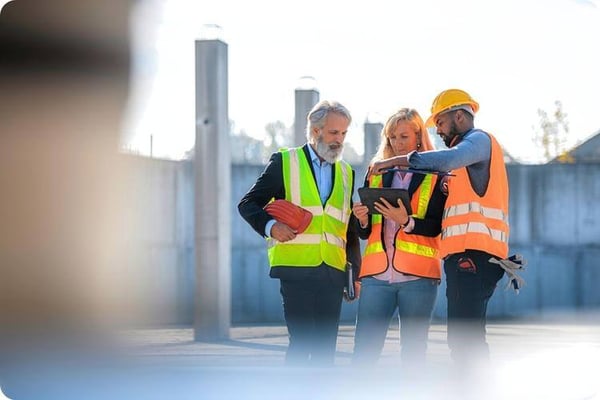 Digitale Lösungen auf einer Baustelle